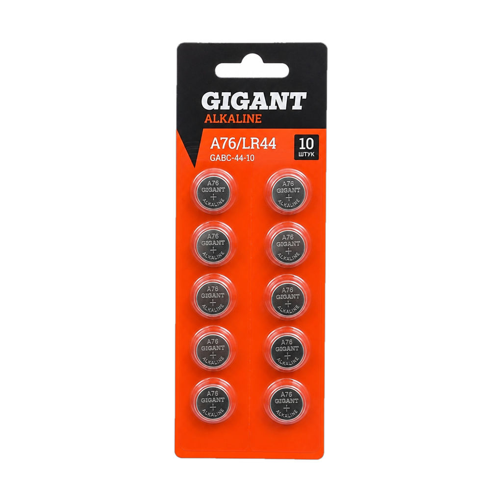 Щелочная батарейка Gigant Alkaline A76/LR44 10 шт. GABC-44-10