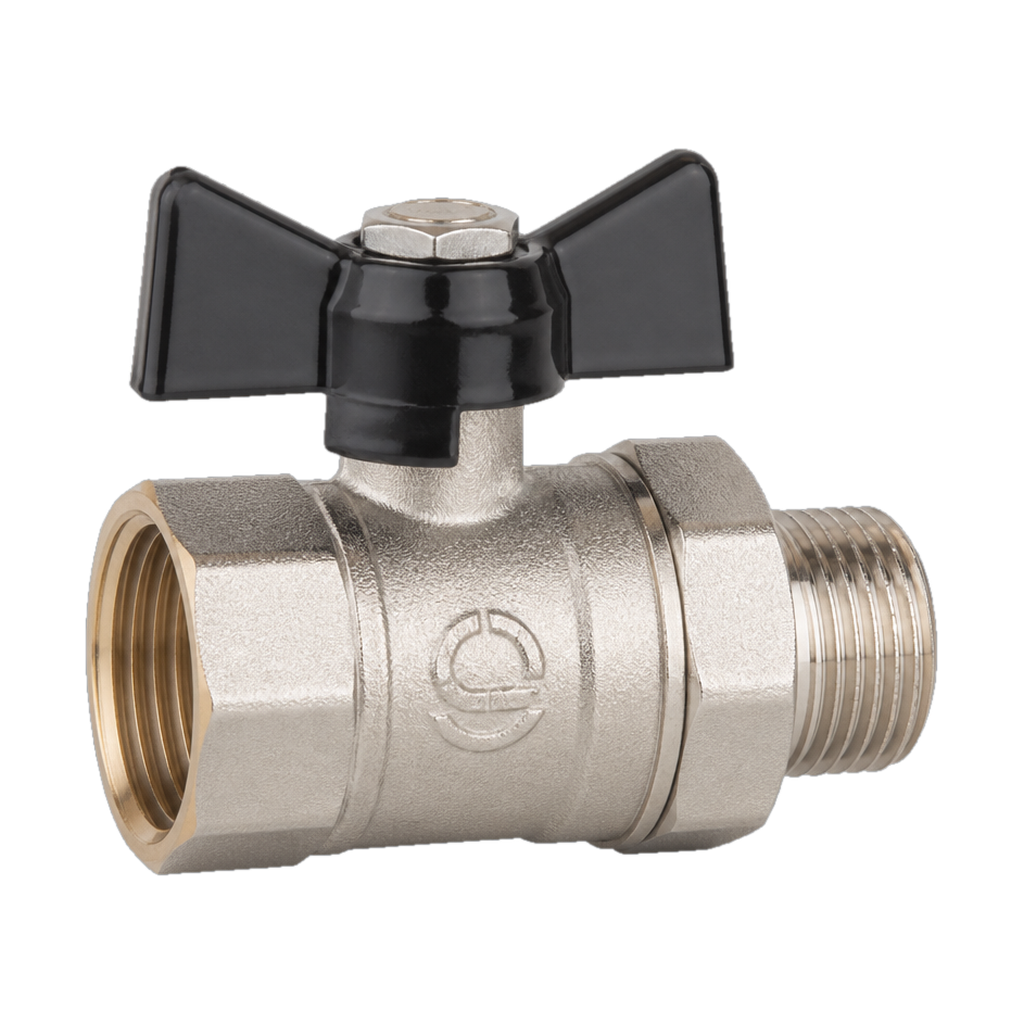 VALFEX Кран шаровой PREMIUM для ВОДЫ 3/4" ВР/НР, бабочка, VF.218.NB1.034.PREMIUM