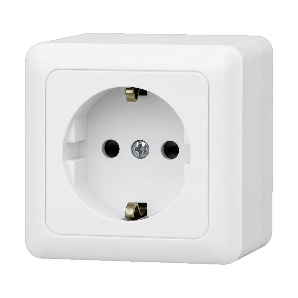 Розетка Systeme Electric Этюд накладная белая (PA16-007B)